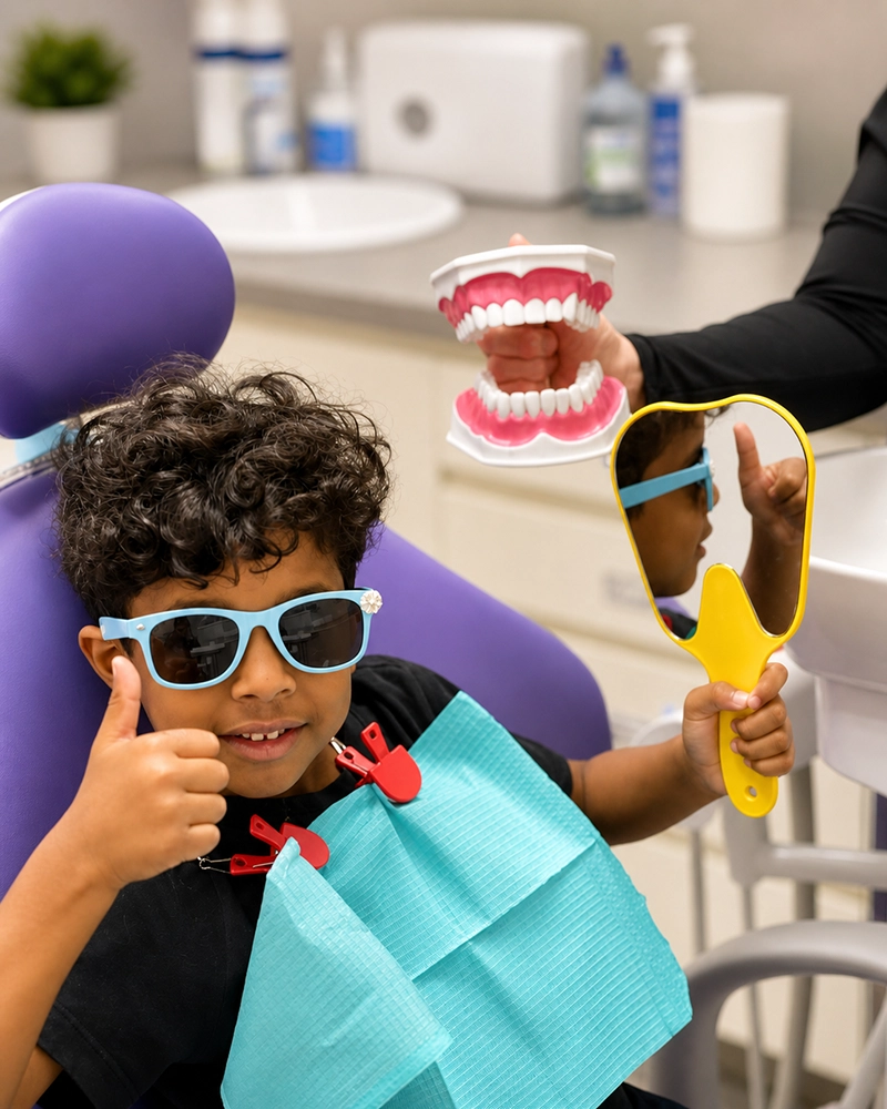 Smiling child after treatment